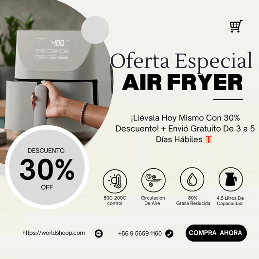 Freidora De Aire 4.5 L⚡️+ Envío Gratis 🎁